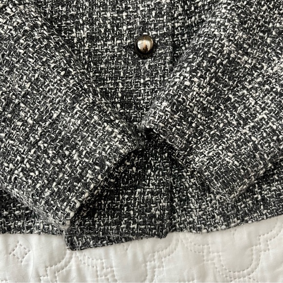 Mac & Jac Wool Blend Black/White Tweed Double-Breasted Jacket Blazer Medium - Picture 12 of 15